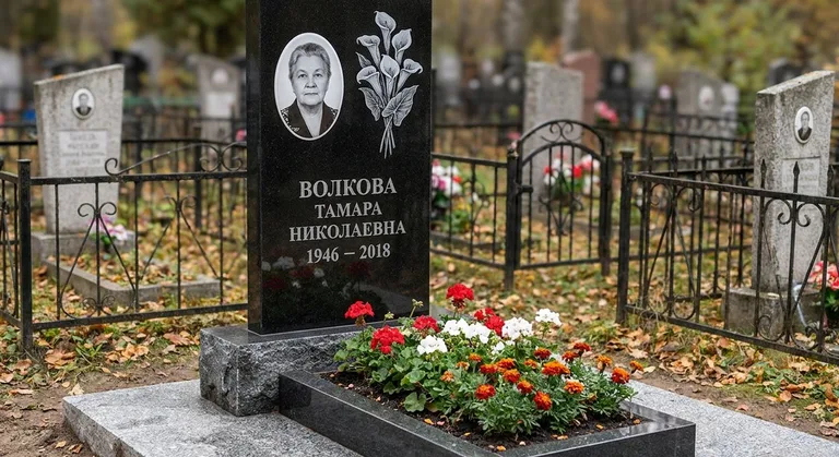 Памятник с гравировкой калл — выполненная работа «Волкова» в Волгограде
