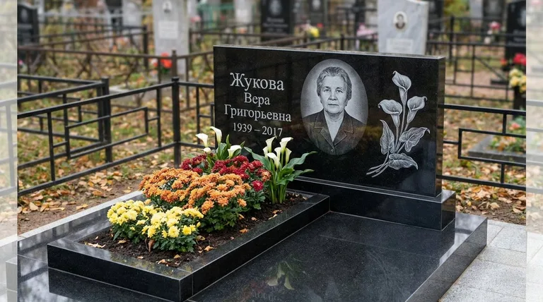 Памятник с гравировкой калл — выполненная работа «Жукова» в Волгограде