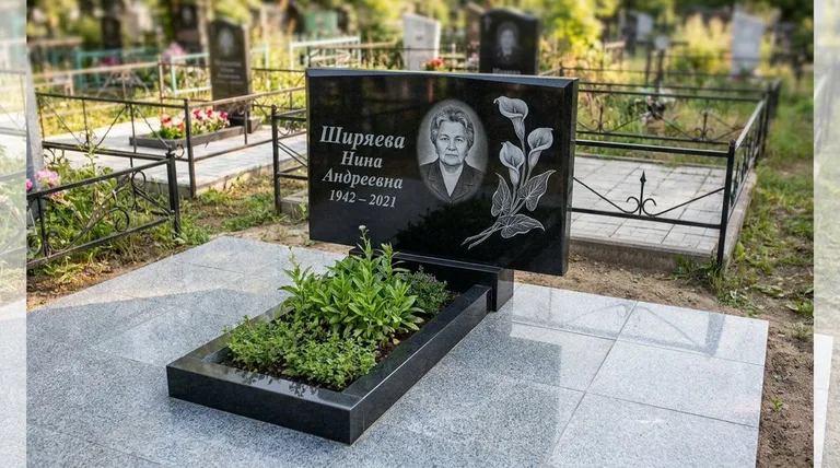 Памятник с гравировкой калл — выполненная работа «Ширяева» в Волгограде