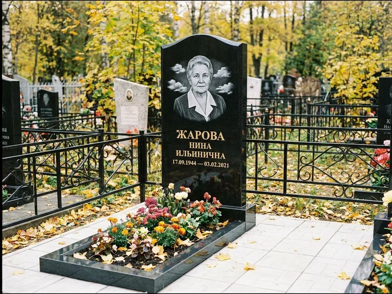 Гравировка портрета на чёрном граните — выполненная работа 2 в Волгограде