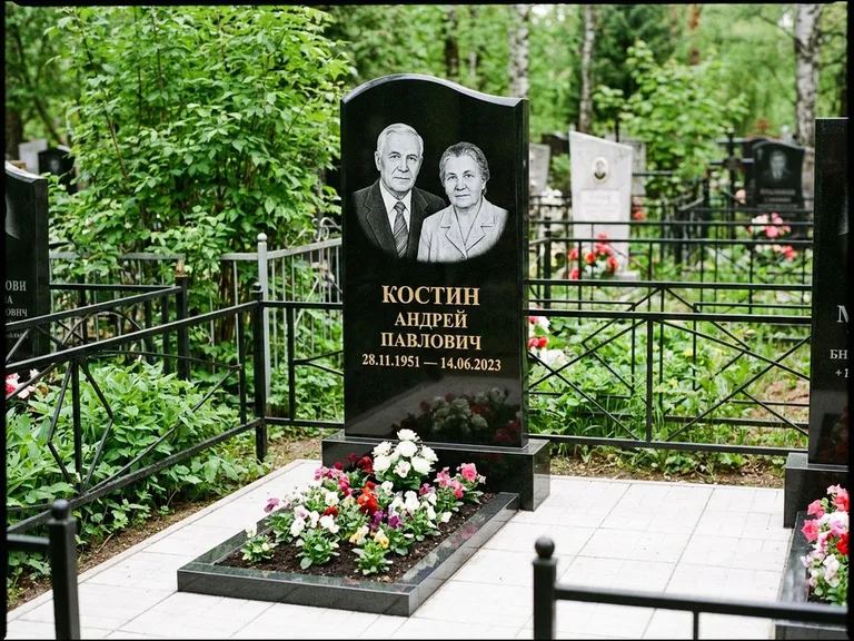 Гравировка портрета на чёрном граните — выполненная работа 3 в Волгограде