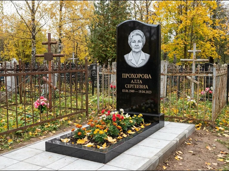 Гравировка портрета на чёрном граните — выполненная работа 8 в Волгограде