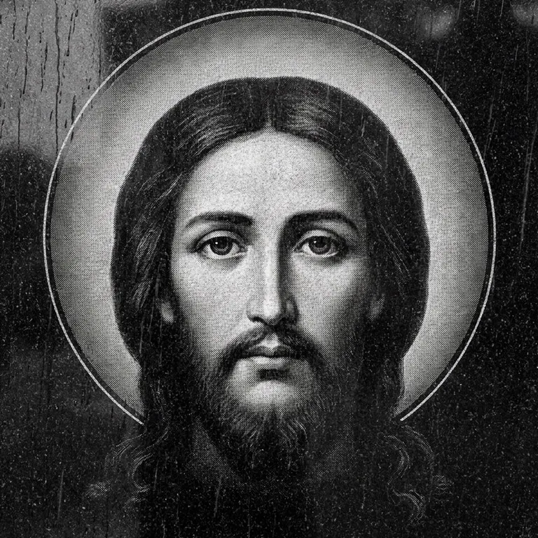 Эскиз иконы: «Моление о чаше» (полутон) — сюжетная композиция, гравировка на памятник в Волгограде