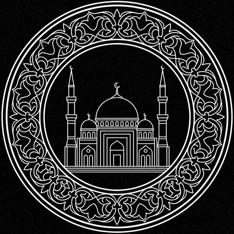 Эскиз: В медальоне — круглый медальон с восточным кантом в Волгограде