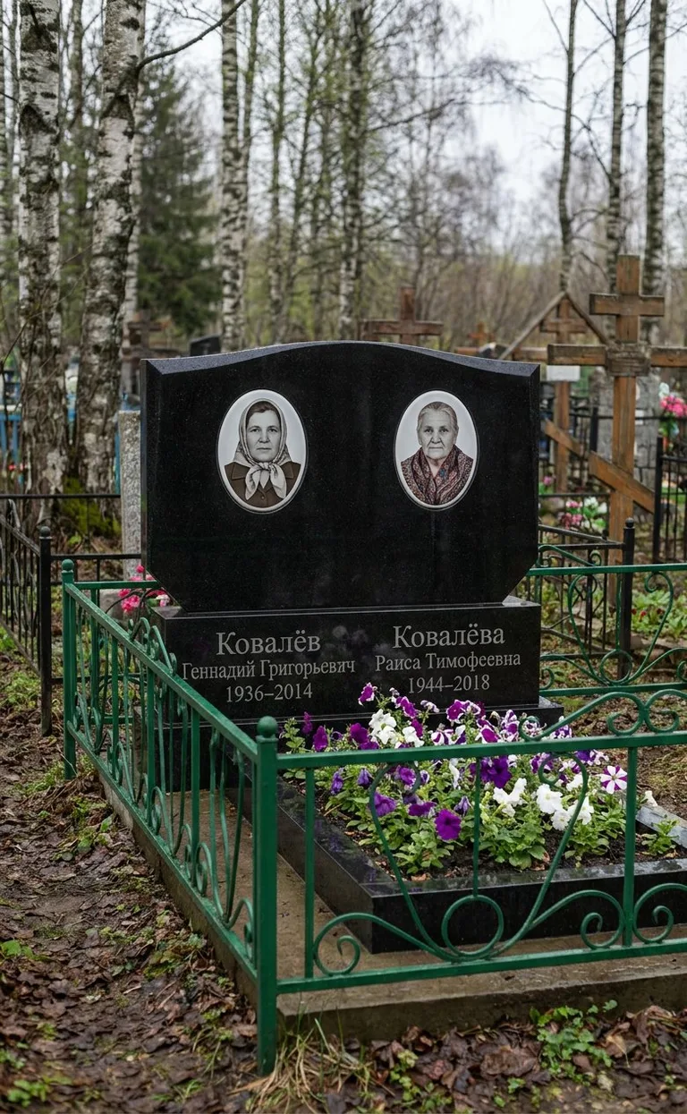 Аллея на Южном кладбище в Перми