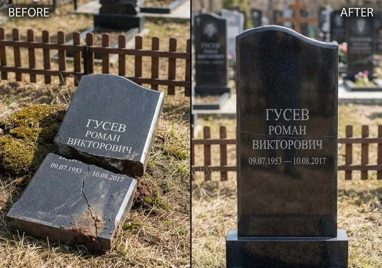 Склейка расколотого памятника: до и после в Волгограде