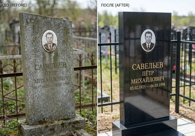 Комплексная реставрация старого памятника: до и после в Волгограде