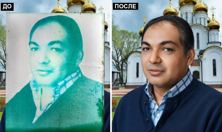 Ретушь фото на памятник — цветокоррекция и колоризация: до и после в Волгограде