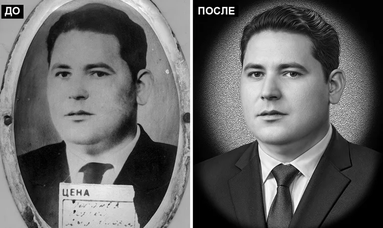 Ретушь фото на памятник — реставрация фотографии: до и после в Волгограде