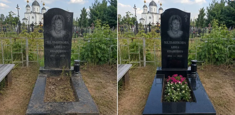 Мойка фигурного памятника до и после в Волгограде