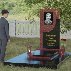 Вертикальный гранитный памятник - П024