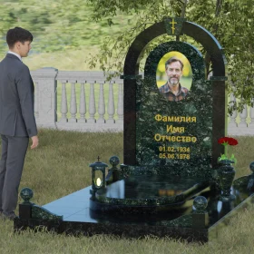 Вертикальный православный памятник - П031