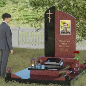 Комбинированный православный памятник - П038