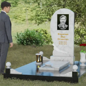 Вертикальный гранитный памятник светский - П080