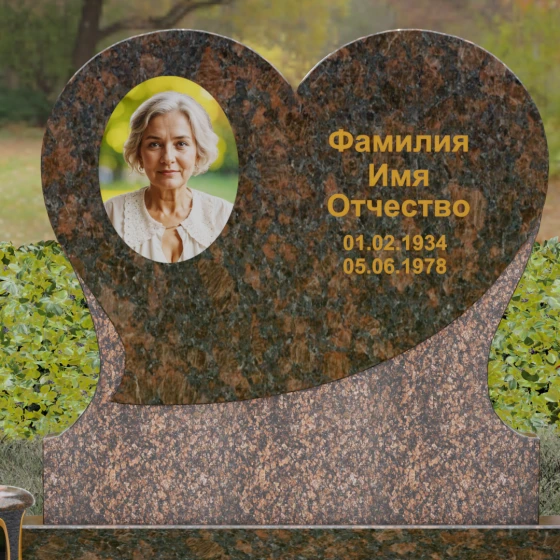 Мемориальный комплекс «Сердце» из гранита, гранит Дымовский