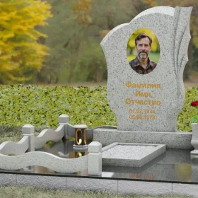 Светский вертикальный гранитный памятник - П147
