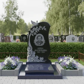 Элитный гранитный памятник вертикальной ориентации - ПН006