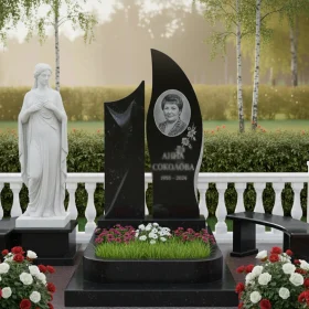 Элитный светский вертикальный памятник - ПН105