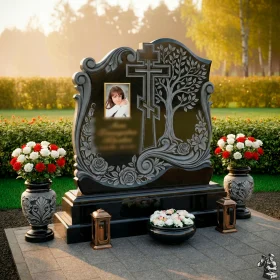 Элитный православный памятник с крестом - ПН144