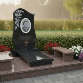 Элитный православный памятник с крестом - ПН387