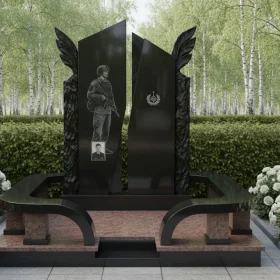 Памятник вертикальный из гранита для одного - ПН396