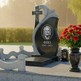 Элитный православный гранитный памятник - ПН478