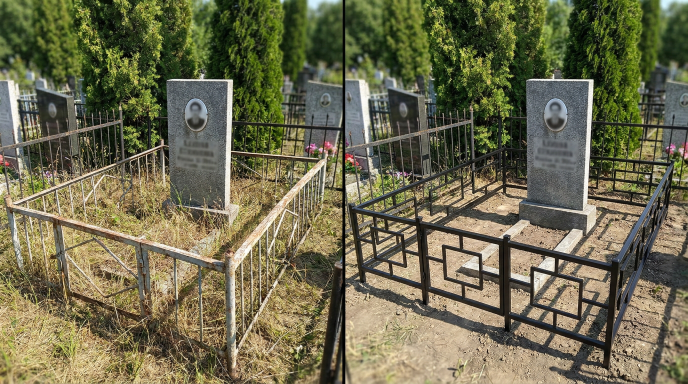 Установка ограды в Волгограде — пример 1