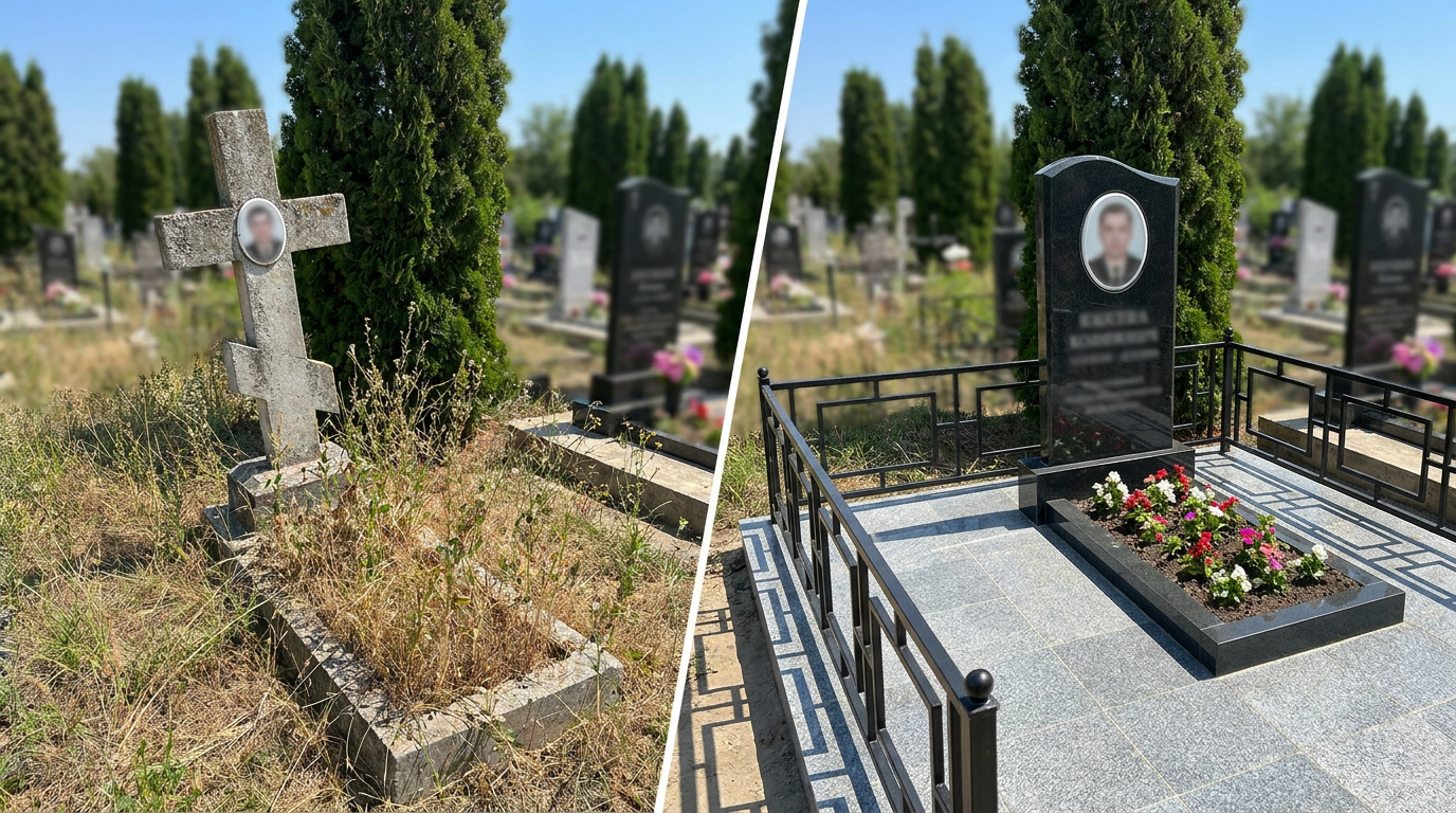 Установка памятника в Волгограде — пример 1