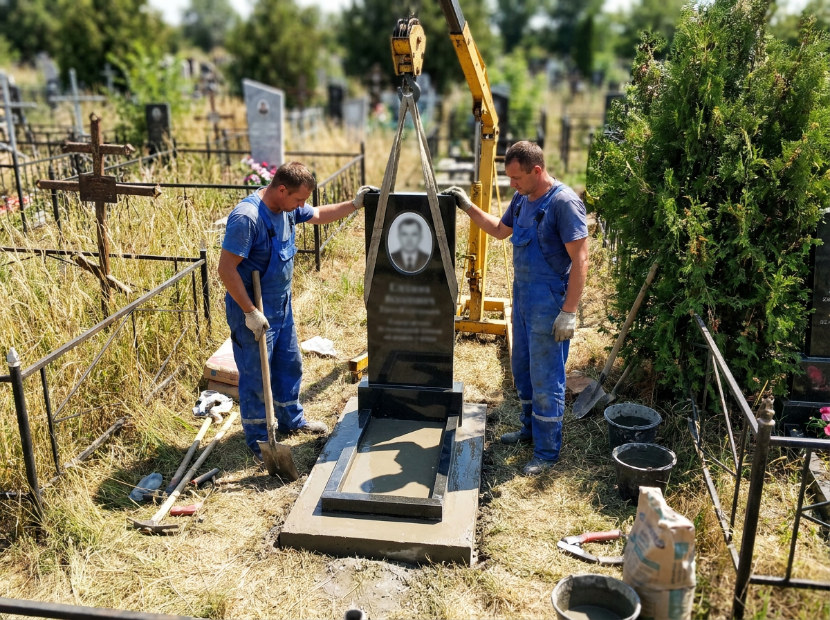 Установка памятника в Волгограде — пример 3